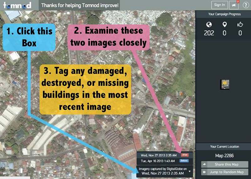 Tomnod: Scan satellite images from your home