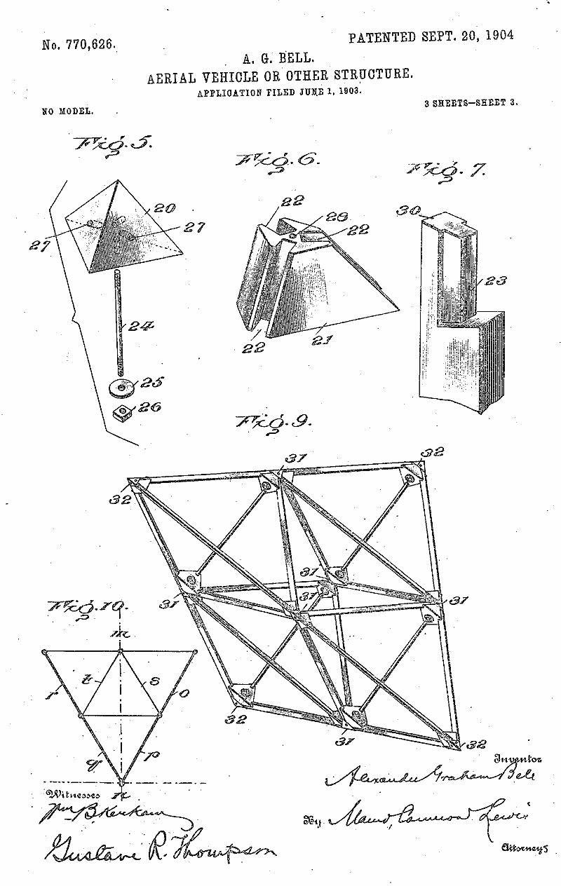Graham Bell's Tetrahedral Kites Patent