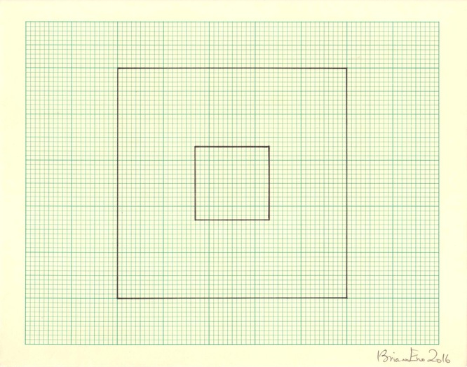 Untitled (Study for Light Music 4) Pencil on graph paper  Unique  Signed and dated  Sheet size: 20.5 x 26 cm  Framed size: 41 x 46 cm  2016