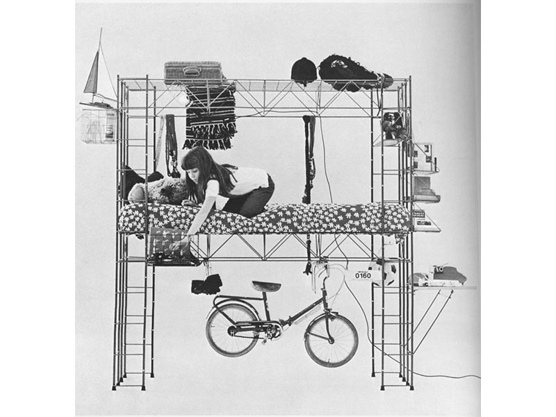 Abitacolo', Multifunctional Bed Structure by Bruno Munari (1971) 