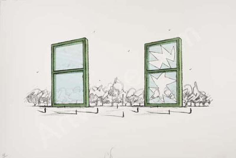 Claes Oldenburg, Proposal for a civic monument in the form of two windows