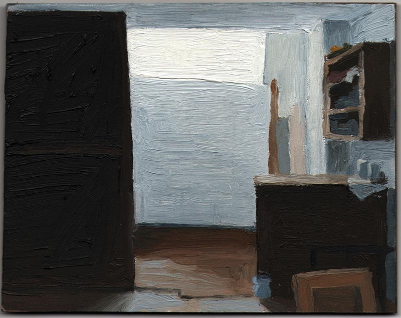 Avital's Studio 2013, Oil on Panel, 5 x 6"